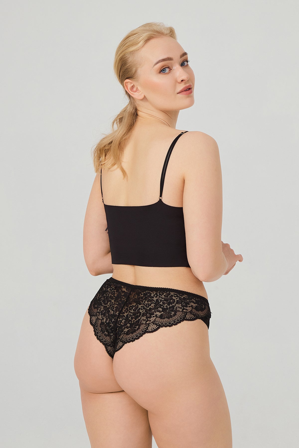 CottonHill - Braguita Brasileña de Tul y Encaje · BigSize - Imagen 4