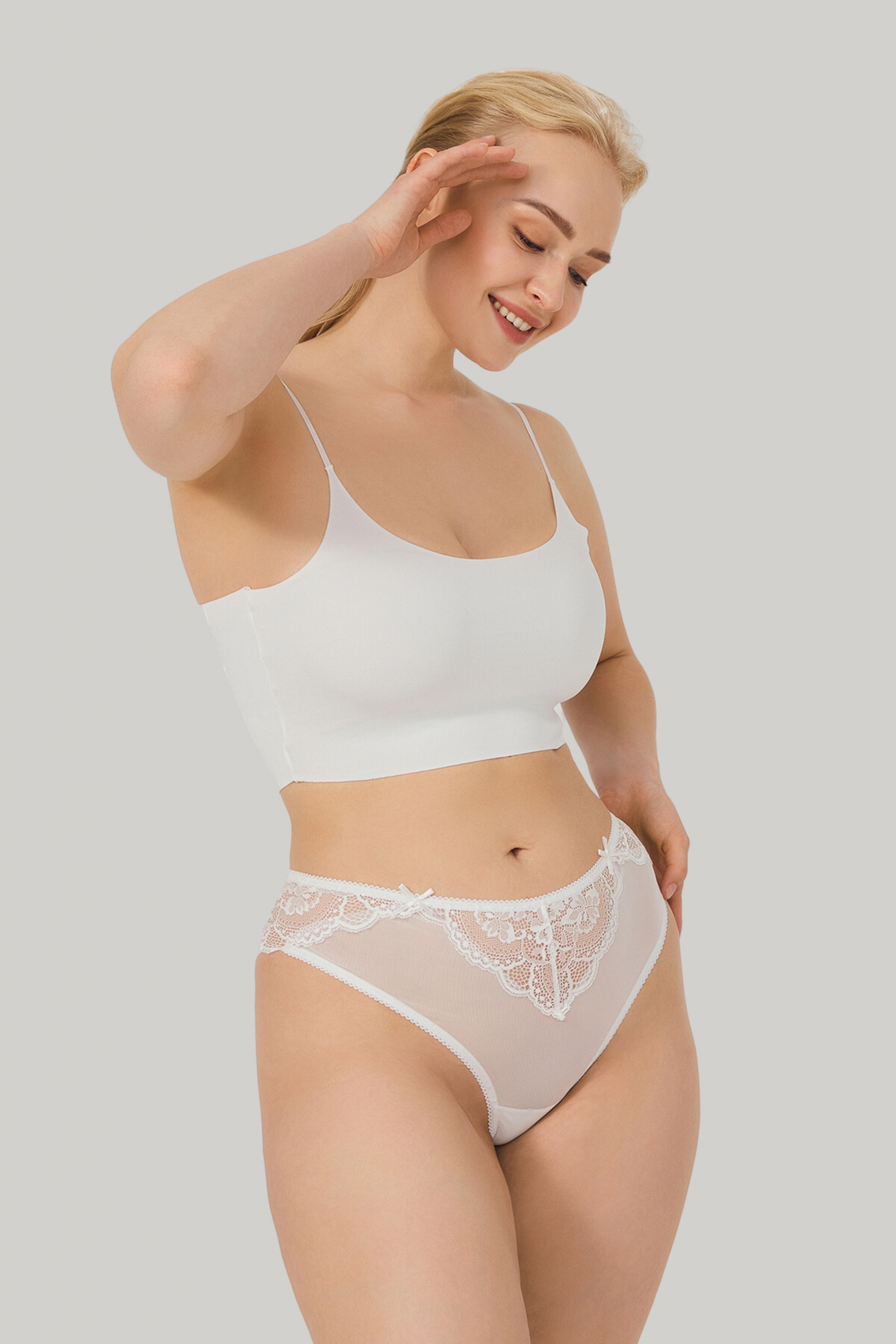 CottonHill - Braguita Brasileña de Tul y Encaje · BigSize